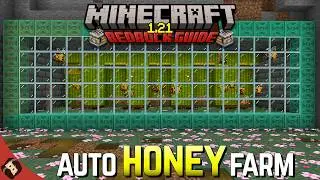 AUTOMATIC HONEY BLOCK FARM USING AUTOCRAFTER | Minecraft Bedrock Guide 1.21 EP18