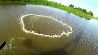 Поехали  за серебряным карасем, с Виктором. На его моторе Mikatsu
