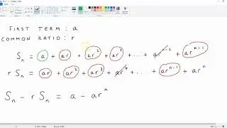 How to Find the General Term for the Sum of the first 'n' terms of a Geometric Series