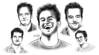 RIP Matthew Perry aka Chandler Bing | FRIENDS | Tribute | Drawing | Infinite Zoom Art