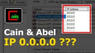 Cain and Able Fix IP 0.0.0.0