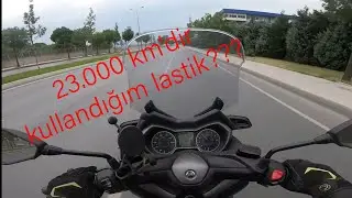 Xmax 300 de 23.000 Km'dir kullandığım lastik ve yorumları👍👍👍