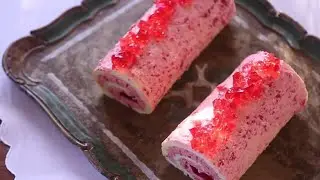 Gâteau roulé à la fraise