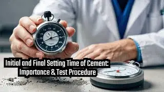 Initial and Final Setting Time of Cement: Importance & Test Procedure | Comprehensive Guide.