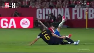 Entrada de Nacho a Portu en el partido entre el Girona y el Real Madrid fue muy brutal y peligrosa.