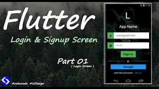 Flutter UI Design - Login & Signup Screen Part 01