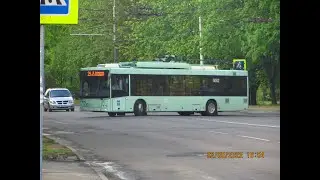 Минск, поездка на троллейбусе МАЗ-203Т70, парк.№5062, марш.29 (22.05.2022)