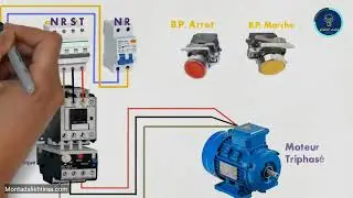 طريقة تشغيل محرك ثلاثي الأطوار demmarrge moteur three phase