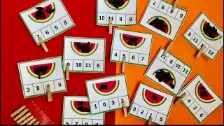 Игра на счет от 1 до 12. Считаем косточки арбуза🍉