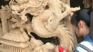 Keren Kumpulan UKIRAN kayu bentuk NAGA @xiang.duan