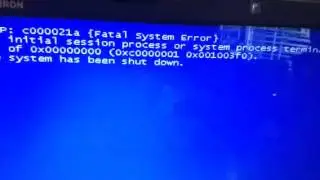Fatal system error on laptop