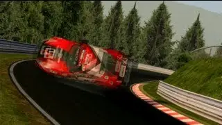 rFactor 2 Big Crash Nurburgring Nordschleife HD