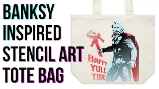 Banksy Inspired Stencil Art Tote Bag