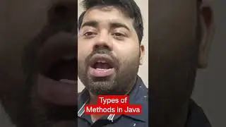 Types of Methods in Java|Static|Non-Static