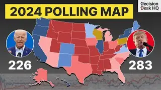 2024 Presidential Election Map Based on DDHQ's LATEST Polling Averages
