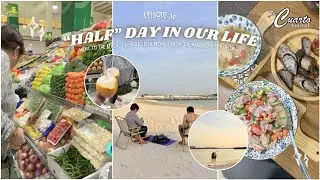 “HALF” DAY IN OUR LIFE! (visited Sunrise Beach | went to Waterfront market | cooked lunch!) ✨