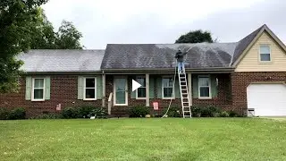 Roof Washing in the rain … House-wash combo