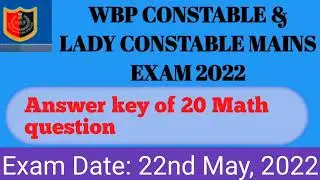 WBP MAINS EXAM MATH ANSWER KEY 2022