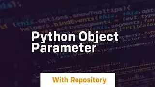 python object parameter