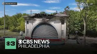 Fire damages historic bandshell in Norristown, Pennsylvania