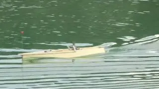 Marco's fast steam launch tested on the lake of Campaldoni, Tuscany