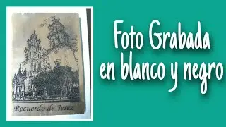 Grabado laser fotografía a blanco y negro