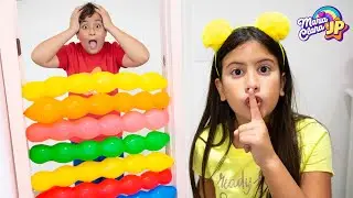 Maria Clara and JP play with magic balloons ♥ Maria Clara and JP kids play with balloons