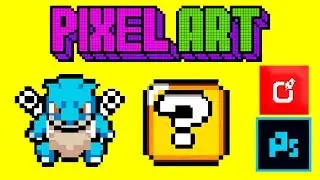 🔴PIXEL ART! How to configure your PHOTOSHOP to perform this EFFECT⭐⭐⭐⭐⭐