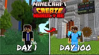 I SURVIVED 100 Days with the CREATE mod in HARDCORE MINECRAFT