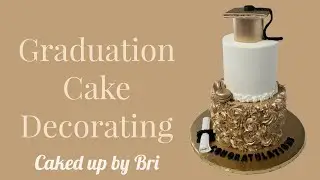 Chocolate Cake layers Covered in Gold and Glitter!