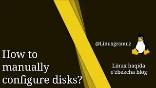 How to manually configure disks ? |  Disklarni qanday qilib qo'lda sozlash mumkin?