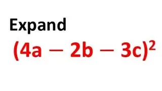 Expand (4a-2b-3c)^2 / Evaluate 4a-2b-3c whole square / Polynomials / Find the square of 4a-2b-3c