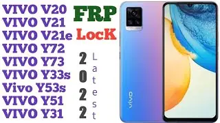 Vivo V20 FRP Bypass 2022|| Vivo Latest Version Android 11 FRP lock Bypass| Apps not disable