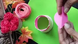 Easy rose flower craft 🌹 #easy #crafts #paper #rose
