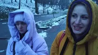 Прогулка по Трускавцу, зашли в бювет попить Нафтуси.