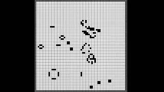 1 Minute of Game of Life simulation (with borders)