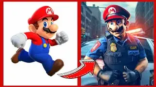 SUPER MARIO BROS Characters as POLICEMAN 2023
