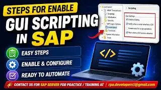 SAP GUI Scripting - How to use SAP GUI Scripting | Enable, Record and Run SAP GUI Scripting