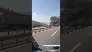 OTOBÜS YANGINI VE KÜL OLAN OTOBÜS
