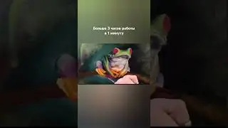Кусочек создания моей картины #лягушка маслом