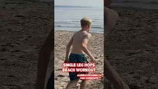 Single Leg Vertical Jump Exercise On The Beach