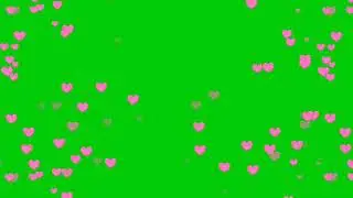 green screen hearts effect