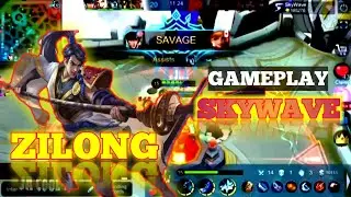 SAVAGE!!! ZILONG GAMEPLAY (SKYWAVE) - MOBILE LEGENDS BANG BANG