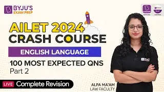 100 Most Expected English Questions (Part 2) | Revision Class 5 | AILET Crash Course