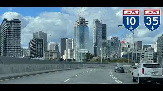 [2023/12] Autoroute 10 & 35 into Montreal - Pont Champlain Bridge - Autoroute Bonaventure Expressway