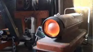 Converting a shop heater to run on waste oils