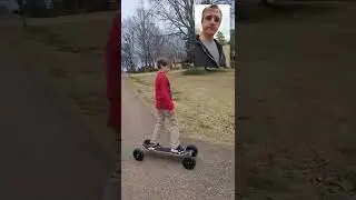 Johnathan on the mountain board