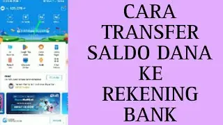 cara transfer saldo dana ke rekening bank