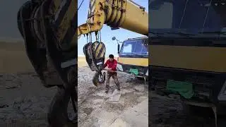 Crane hook tying rope fixing process