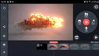 Create Fire Effect Title card using Kine master || How to create title card || Kine master Tutorials